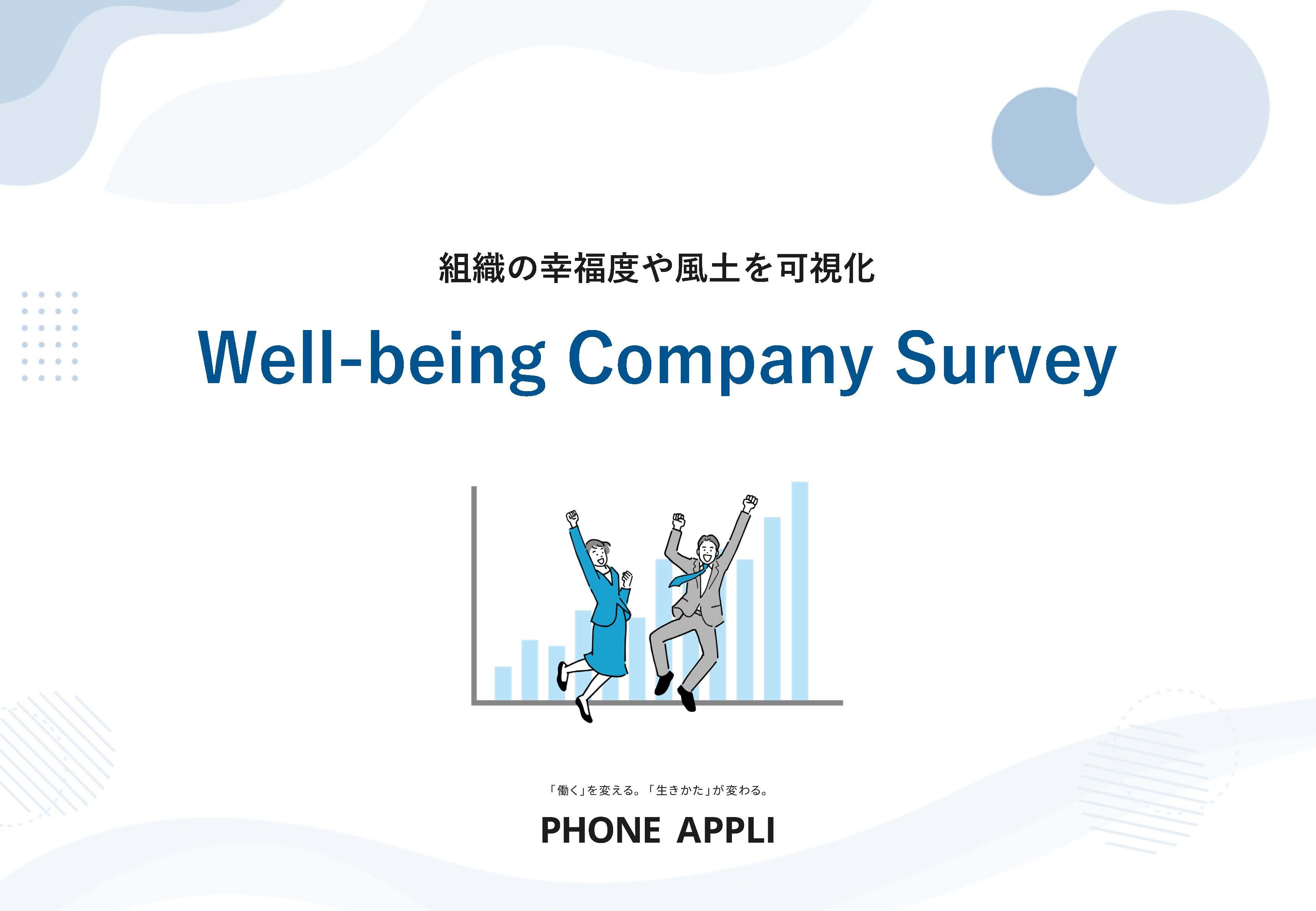 組織の幸福度や風土を可視化｜Well-being Company Survey