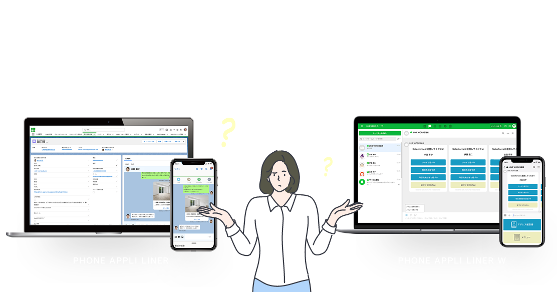 PHONE APPLI LINERとPHONE APPLI LINE WORKS連携どう違う？