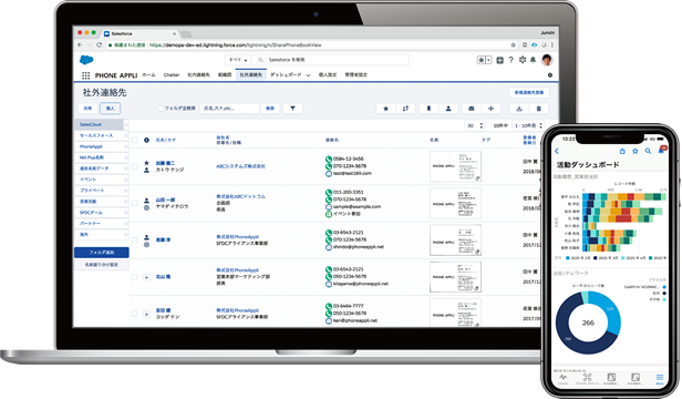 Phone Appli People For Salesforce 旧 Phoneappli For Salesforce 社内の連絡先 組織管理と取引先の名刺管理をセールスフォースのクラウドで提供 株式会社phone Appli