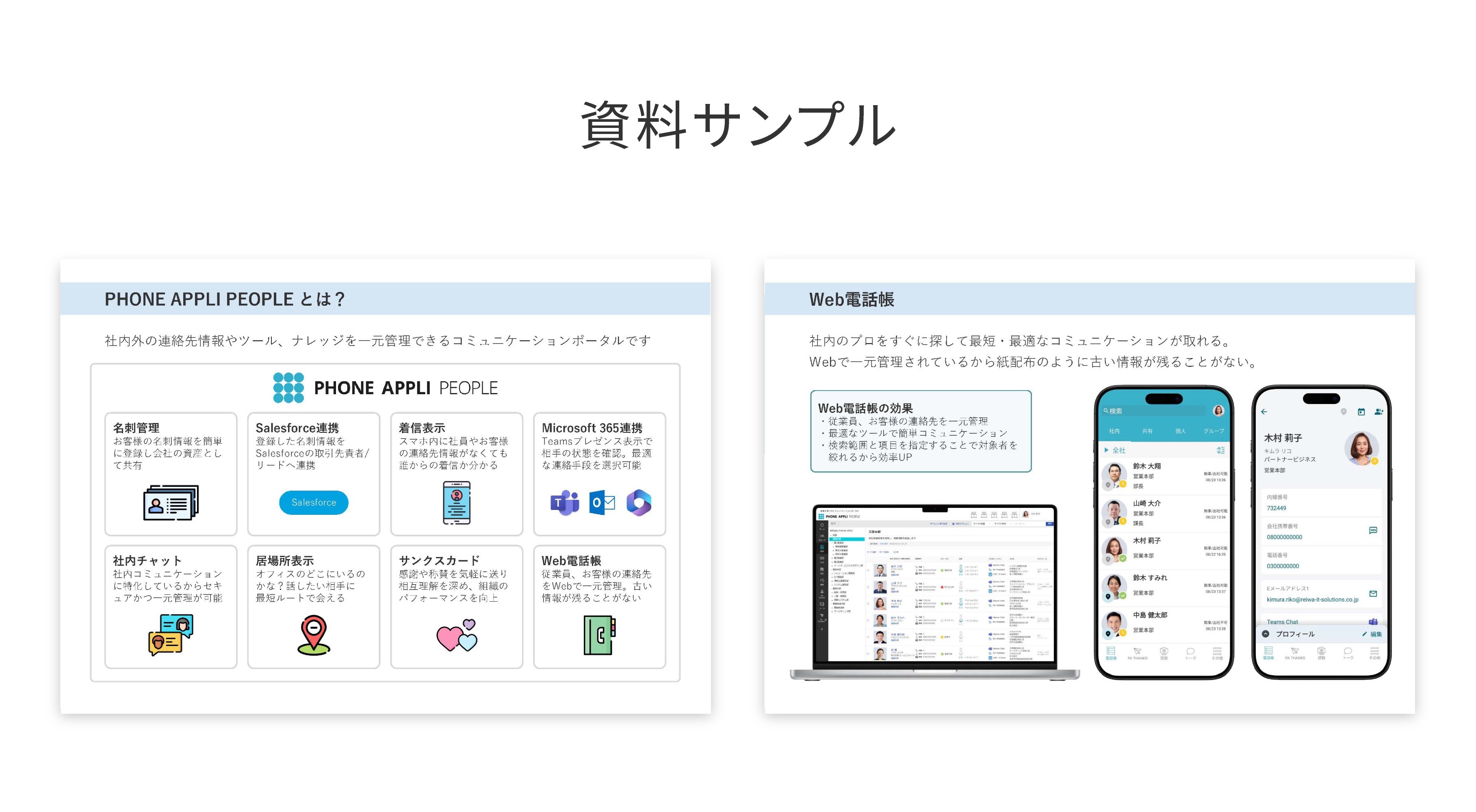 PHONE APPLI PEOPLE部署別活用例